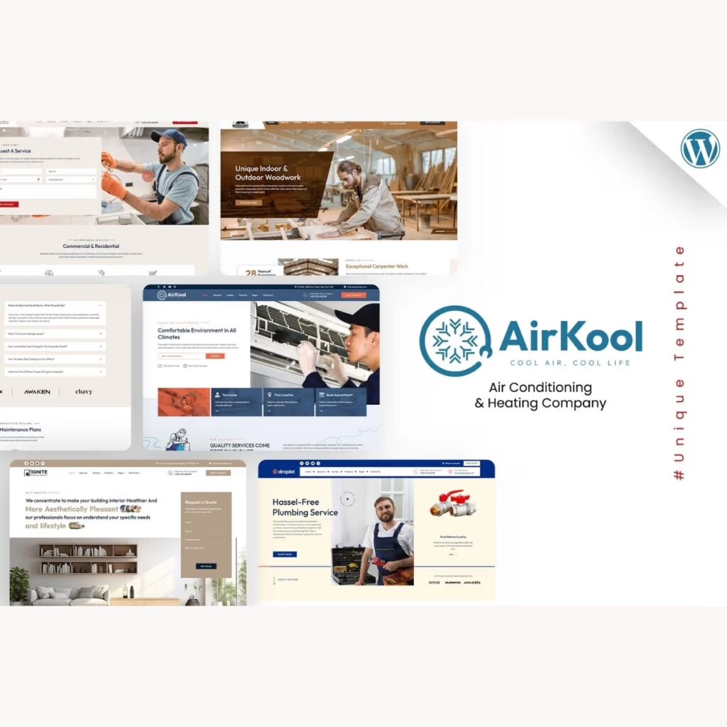 Air Kool – Conditioning HVAC, Handyman WordPress