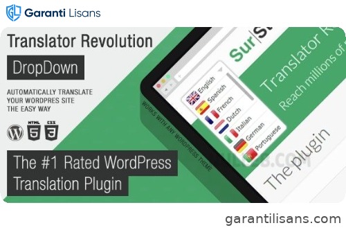 Ajax Translator Revolution DropDown WP Plugin