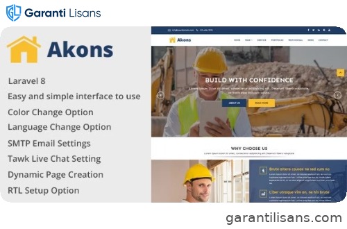Akons – Building and Construction Website CMS