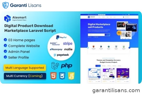 Alasmart – Digital Product Download Marketplace Laravel Script