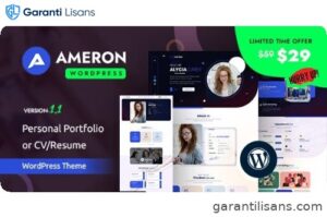 Ameron – Personal Portfolio or CV/Resume WordPress Theme
