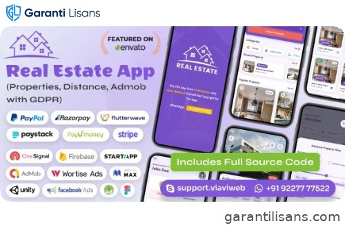 Android Real Estate App (Properties, Distance, Admob with GDPR)