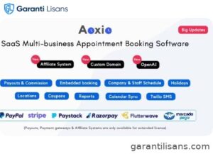Aoxio – SaaS Multi-Business Service Booking Software