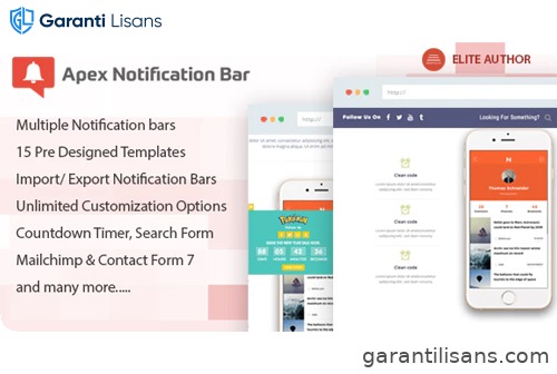 Apex Notification Bar – Responsive Notification Bar Plugin for WordPress