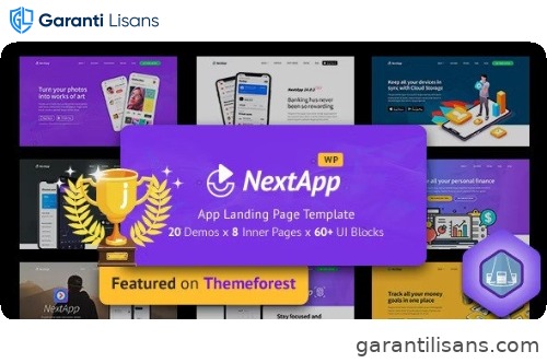 App Landing Page WordPress Theme for Mobile Application Software Design & Development Site – Nextapp