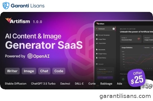 Artifism – AI Content & Image Generator SaaS