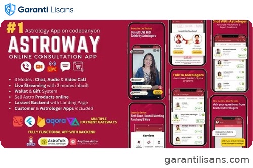 Astroway – Astrology Consultation App with PHP Backend | Audio-Video Calls, Chat with Live Streaming