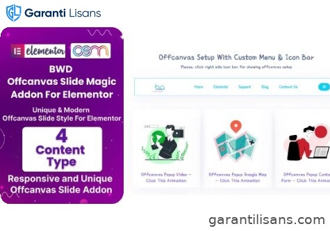 BWD Offcanvas Slide Magic Addon For Elementor