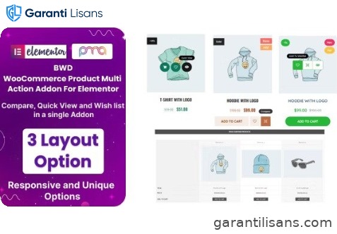 BWD WooCommerce Product Multi Action Addon For Elementor