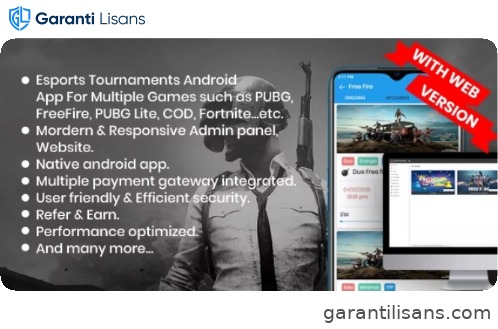 BattleMania With Web version – Tournament App with Website & Admin Panel for PUBG / Free Fire / COD