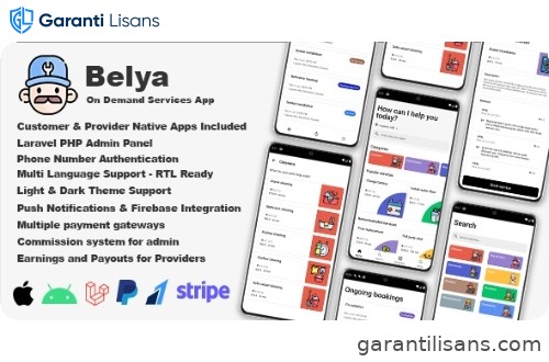 Belya – On Demand Service App | Customer & Provider Apps with Admin Panel