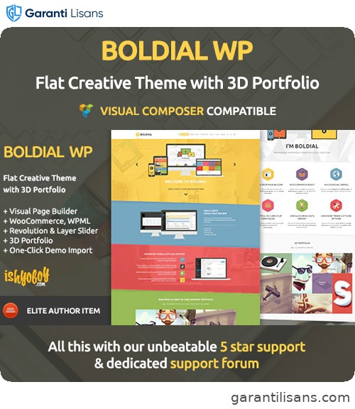 Boldial WP – Flat Creative Theme with 3D Portfolio