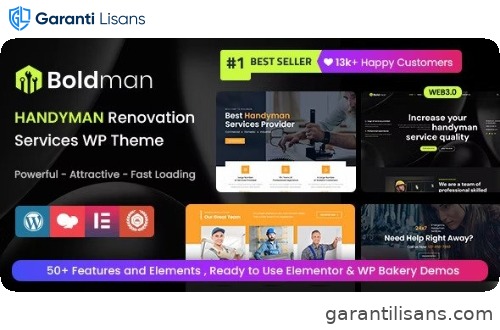 Boldman – Handyman Renovation Services WordPress Theme + RTL