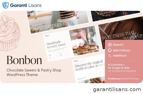 Bonbon – Chocolate Sweets & Pastry Shop WordPress Theme + AI