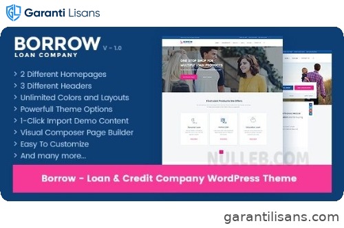 Borrow – Loan Company Responsive WordPress Theme