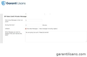 BuddyPress Private Message Rate Limiter