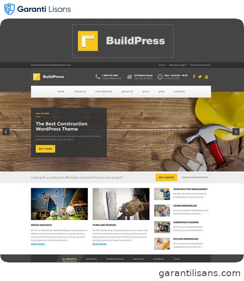BuildPress – Multi-purpose Construction and Landscape WP Theme