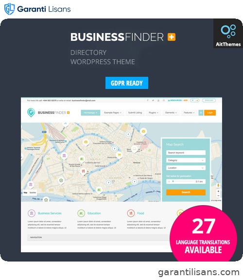Business Finder: Directory Listing WordPress Theme