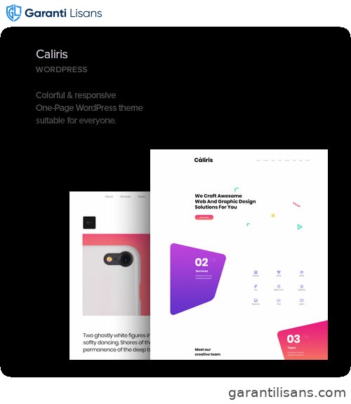 Caliris – Responsive One Page WordPress Theme
