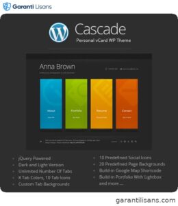 Cascade – Personal vCard WordPress Theme