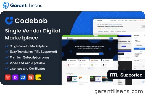 Codebob – Single-Vendor Digital Marketplace