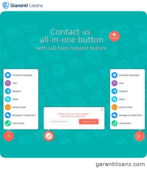 Contact us all-in-one button with callback request feature for WordPress
