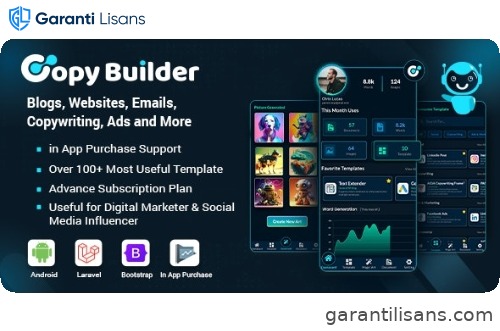 Copy Builder – OpenAI ChatGPT AI Writing Assistant, AI Image Generator, and Content Creator as SaaS