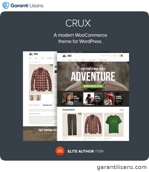 Crux – A modern and lightweight WooCommerce theme
