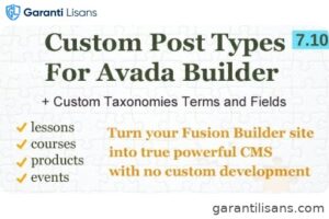 Custom Post Types, Taxonomies and Fields for Avada Builder