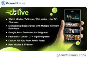 DTLive – Movies – TV Series – Live TV – Channels – OTT – Android app | Laravel Admin Panel