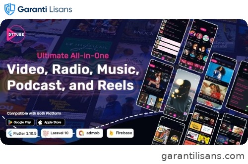 DTTube – Ultimate All-in-One Video,Reels,Podcast,Radio,Music Flutter App with Laravel Admin Panel