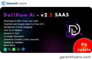 DallHam Ai – Ai WhatsApp, Chatbot, Ai Speech, Bard Ai SAAS System