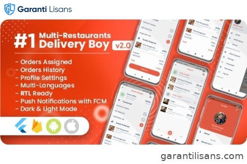 Delivery Boy For Multi-Restaurants Flutter App