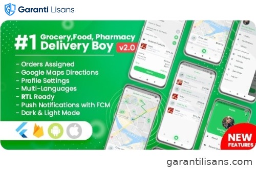 Delivery Boy for Groceries, Foods, Pharmacies, Stores Flutter App