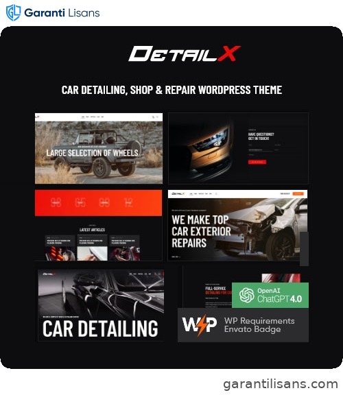 DetailX – Car Detailing, Shop & Repair WordPress Theme
