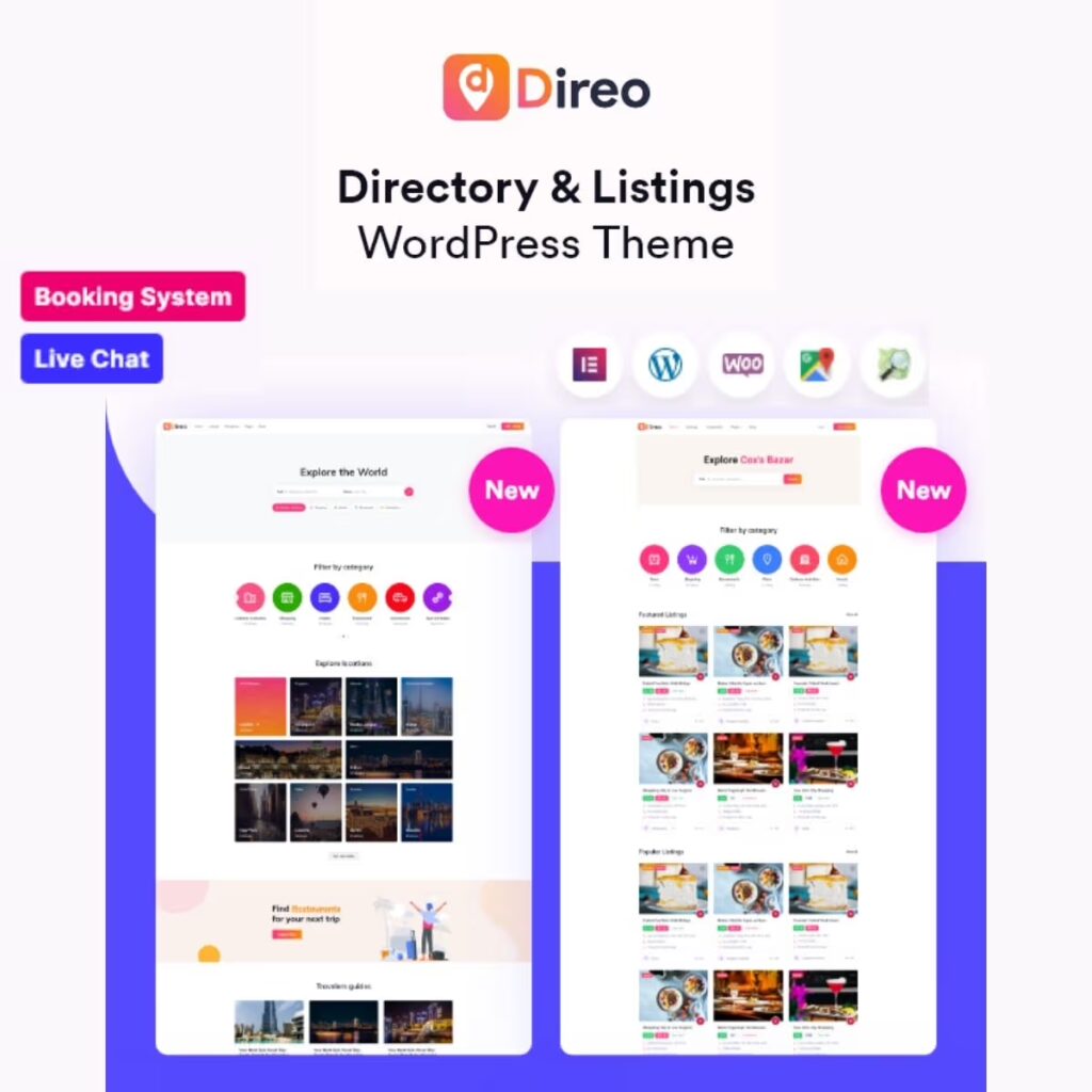 Direo – Directory & Listing WordPress Theme