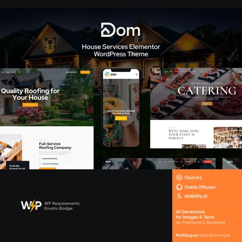 Dom – House Services Elementor WordPress Theme