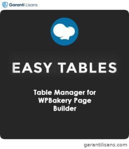 Easy Tables – Table Manager for WPBakery Page Builder