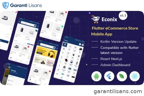 Econix – Flutter eCommerce Store Mobile App + React Node Admin Dashboard