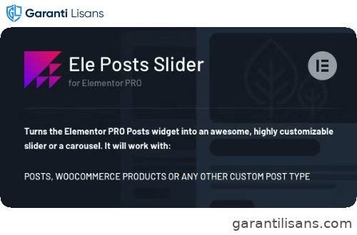 Ele Posts Slider – any post type slider for Elementor PRO