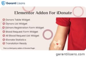 Elementor Addon for IDonatePro – Blood Donation, Request And Donor Management