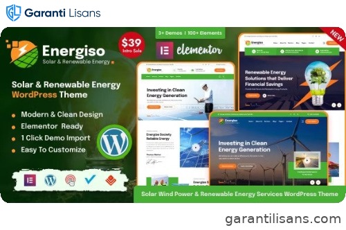 Energiso – Solar Technology & Renewable Energy WordPress Theme