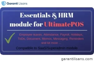 Essentials & HRM (Human resource management) Module for UltimatePOS (With SaaS compatible)