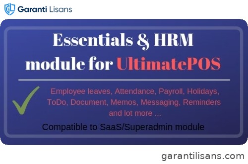 Essentials & HRM (Human resource management) Module for UltimatePOS (With SaaS compatible)