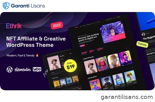 Ethrik – Creative & NFT Affiliate WordPress Theme