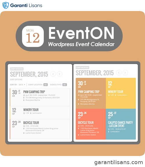 EventOn – WordPress Event Calendar Plugin