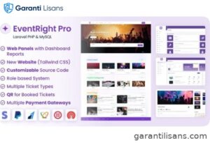 EventRight Pro – Ticket Sales and Event Booking & Management System with Website & Web Panels (SaaS)