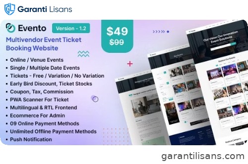 Evento – Multivendor Event Ticket Booking Website