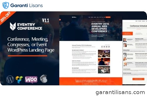 Eventry – Conference Meetup Landing Page WordPress Theme