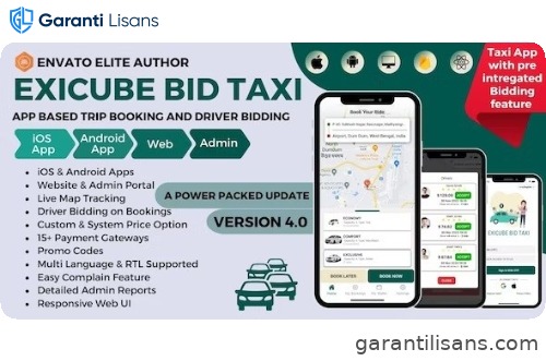 Exicube Bid Taxi App
